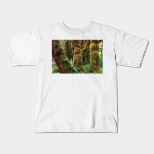 Mossy Big Leaf Maples Hoh Rainforest Olympic National Park Kids T-Shirt